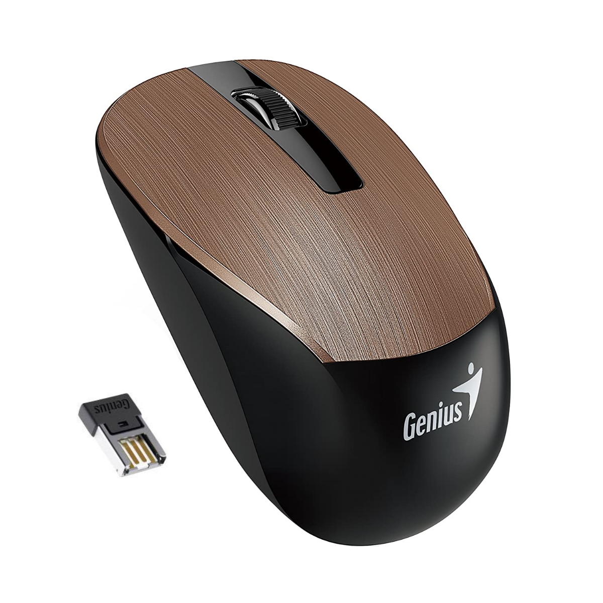 Mouse Inalambrico Nx-7015 1200 DPI Rosa Marron Genius