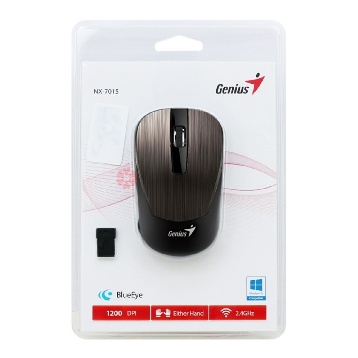 Mouse Inalambrico Nx-7015 1200 DPI Chocolate Genius