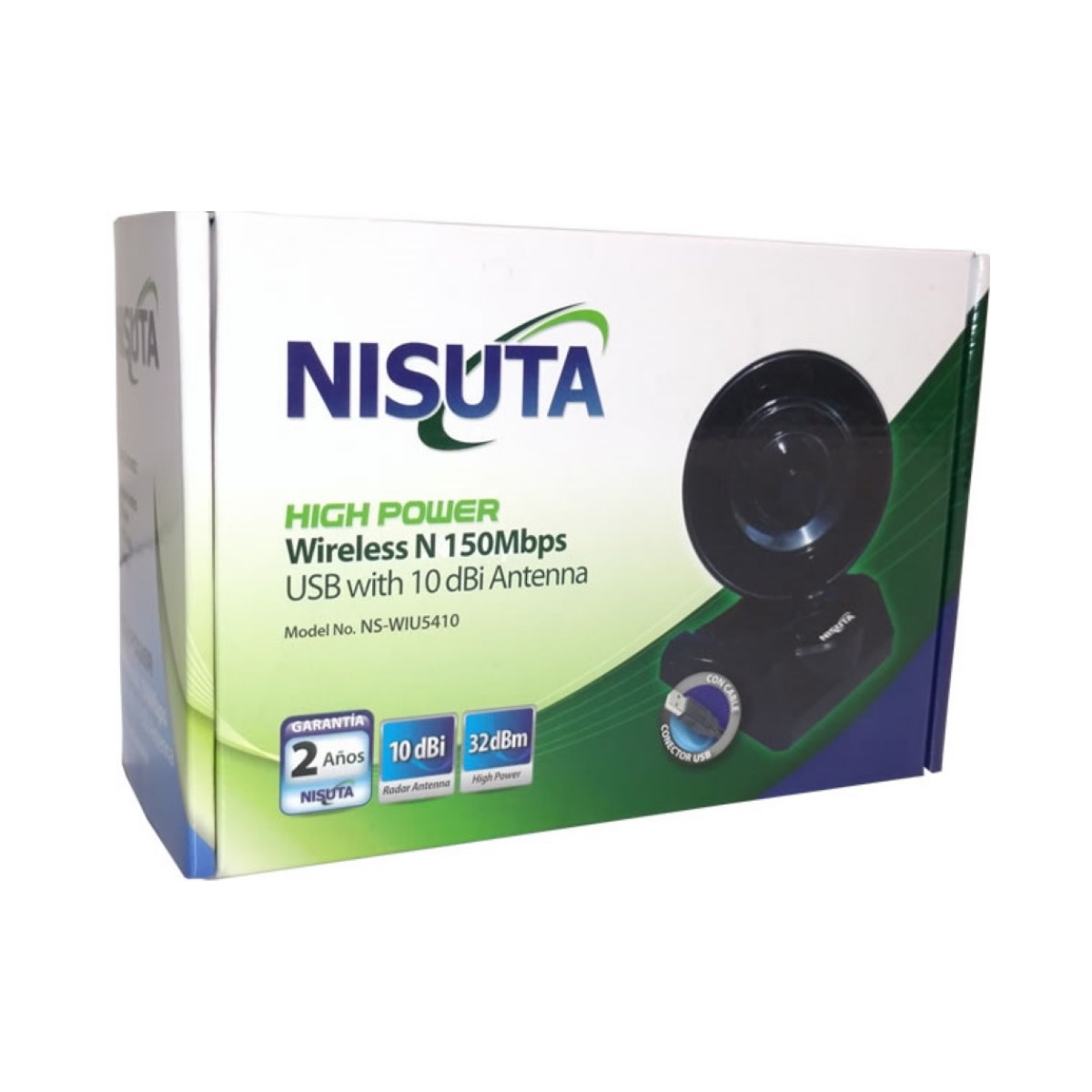 Placa Adaptador Wifi Usb Alta Potencia 10dbi Nisuta