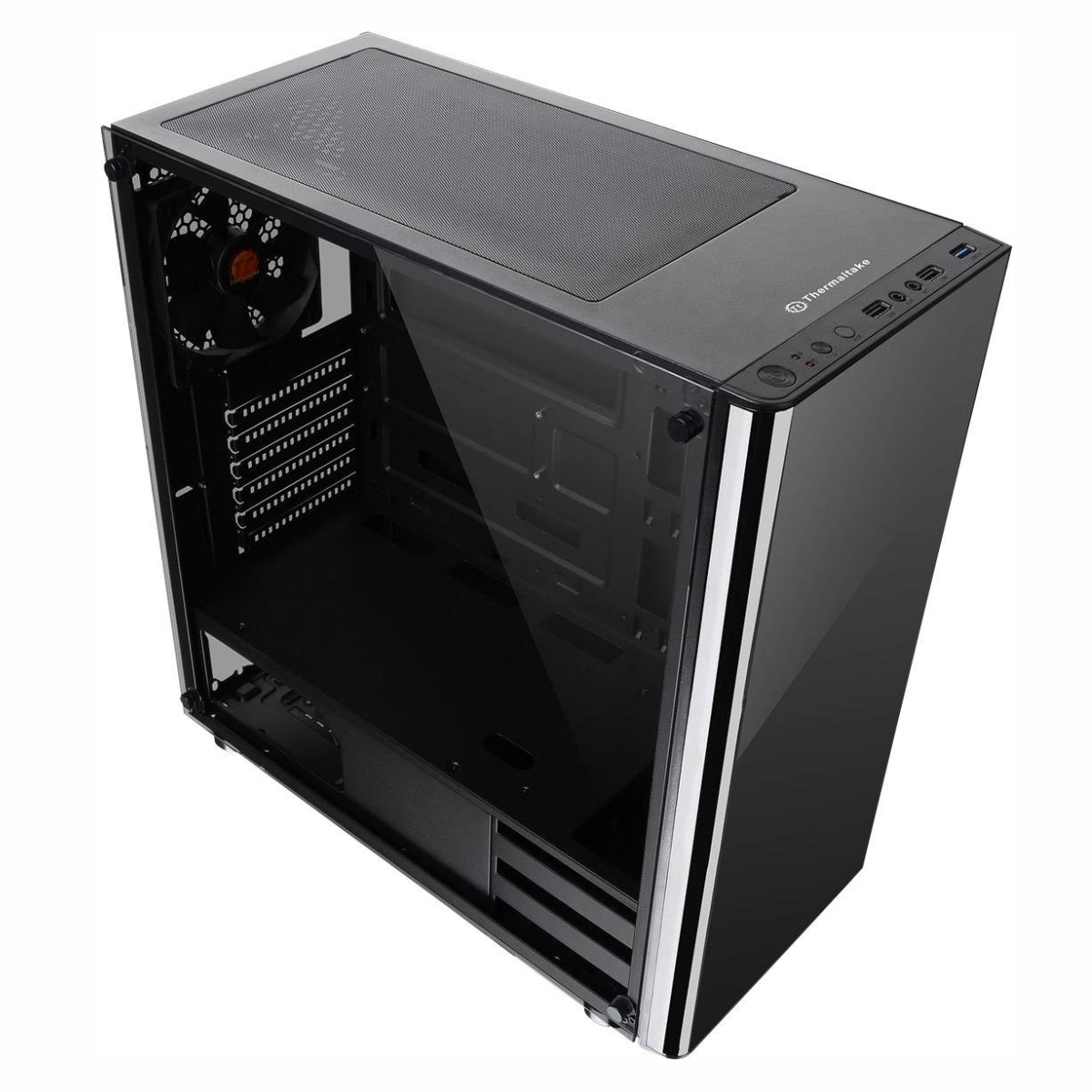 Gabinete Gamer V200 TG Black Vidrio Templado Thermaltake + Fuente 500W
