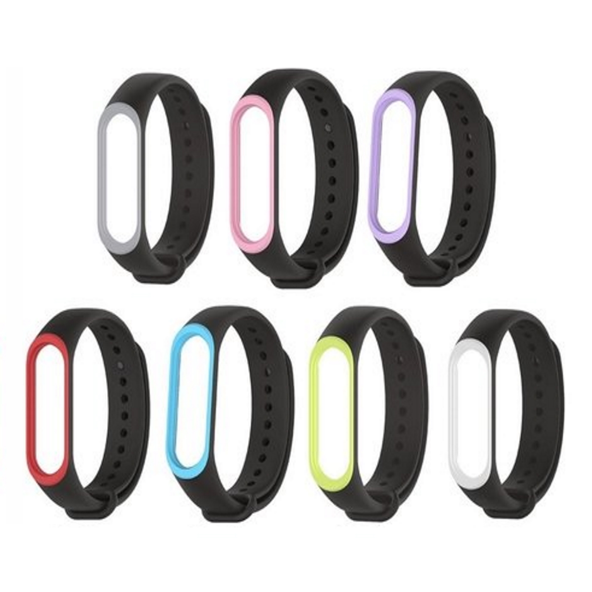 Pulsera Mi Band 3/4 Combinada Negro y Rojo Xiaomi