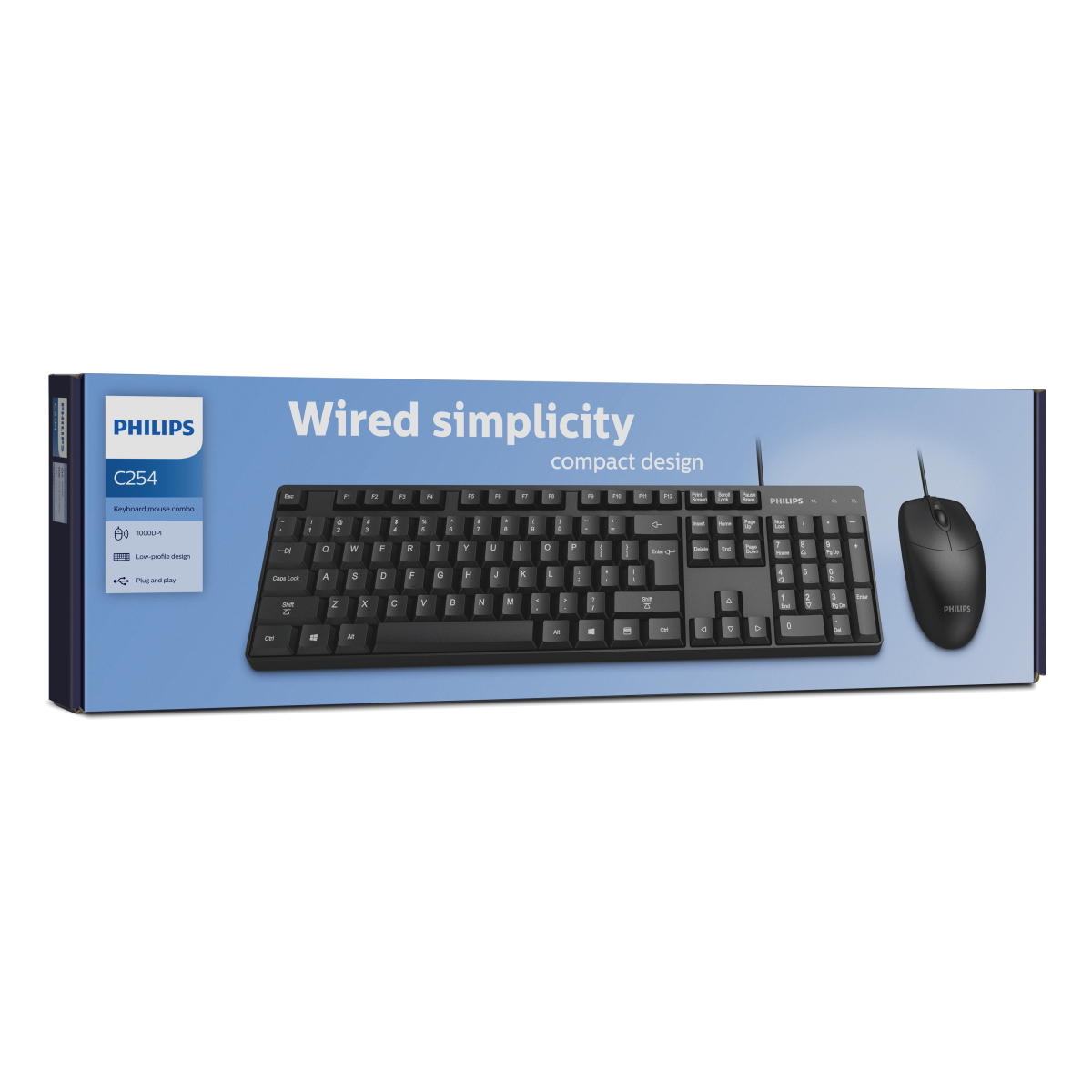 Kit Teclado Mouse C254 Black Philips