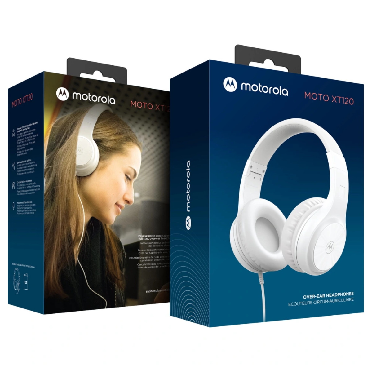 Auriculares Cable Vincha XT120 Blanco Motorola