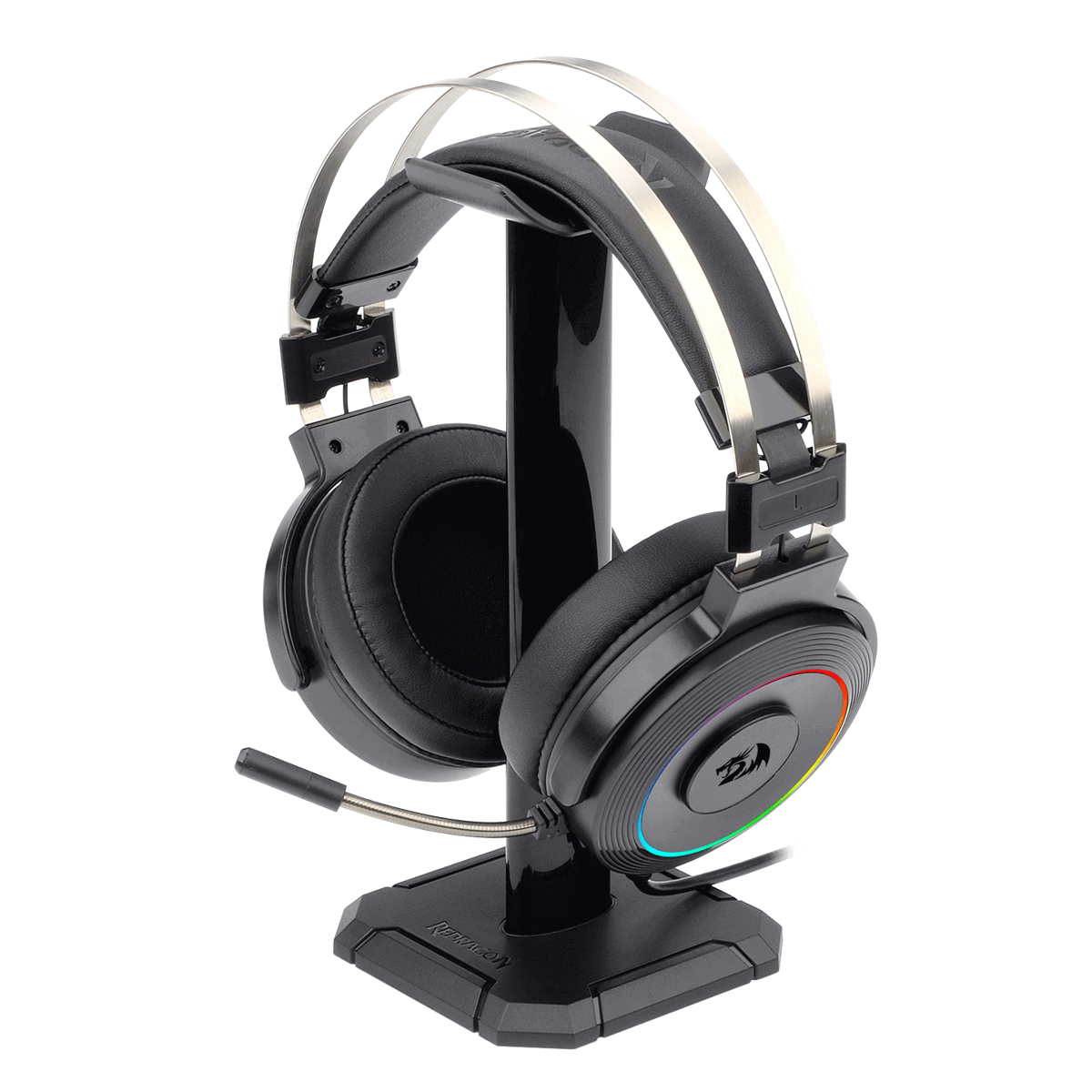 Auriculares Gamer Cable Vincha Lamia2 H320 RGB 7.1 C/ Base Negro Redragon