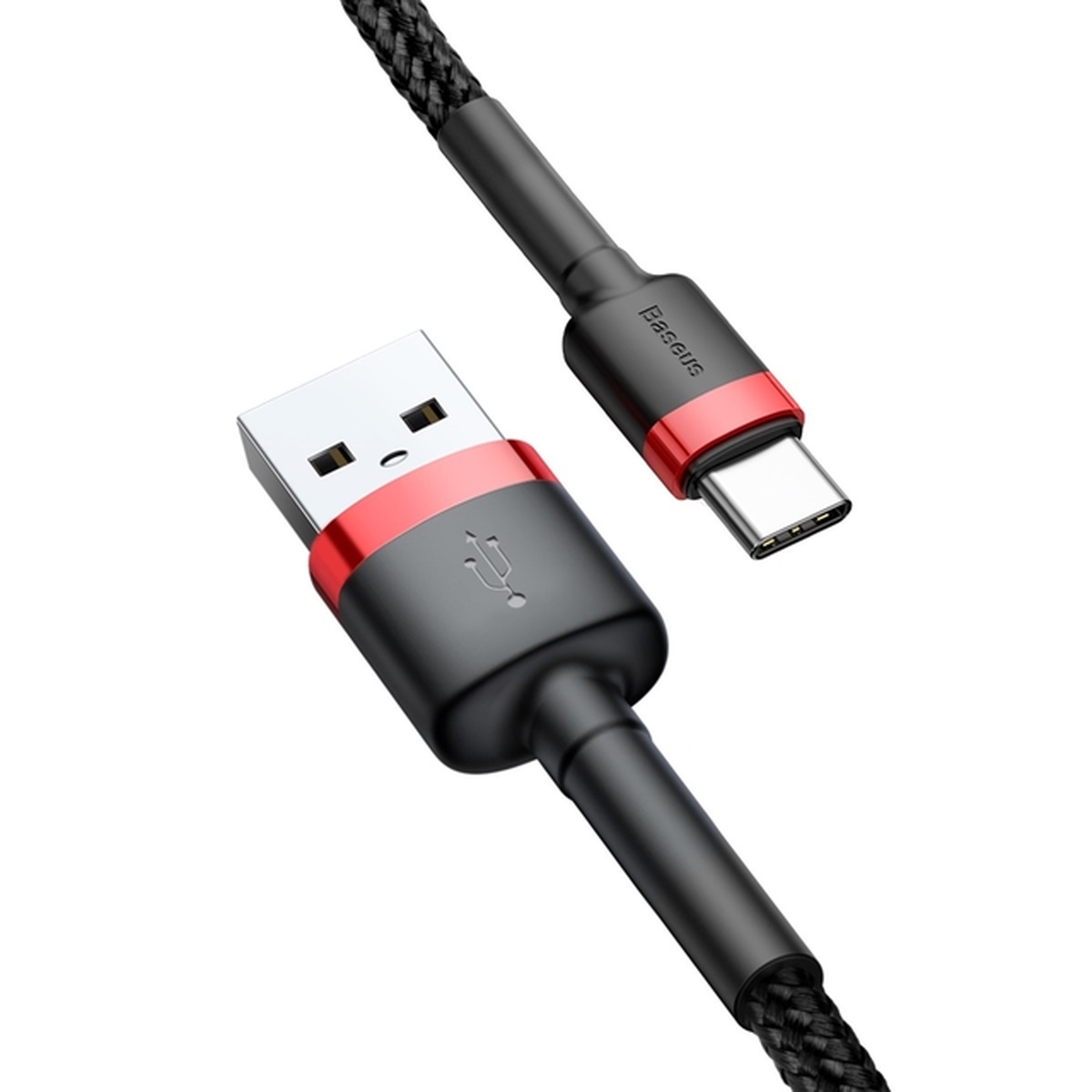 Cable USB C a USB 1m 3A Red Black BaseUs