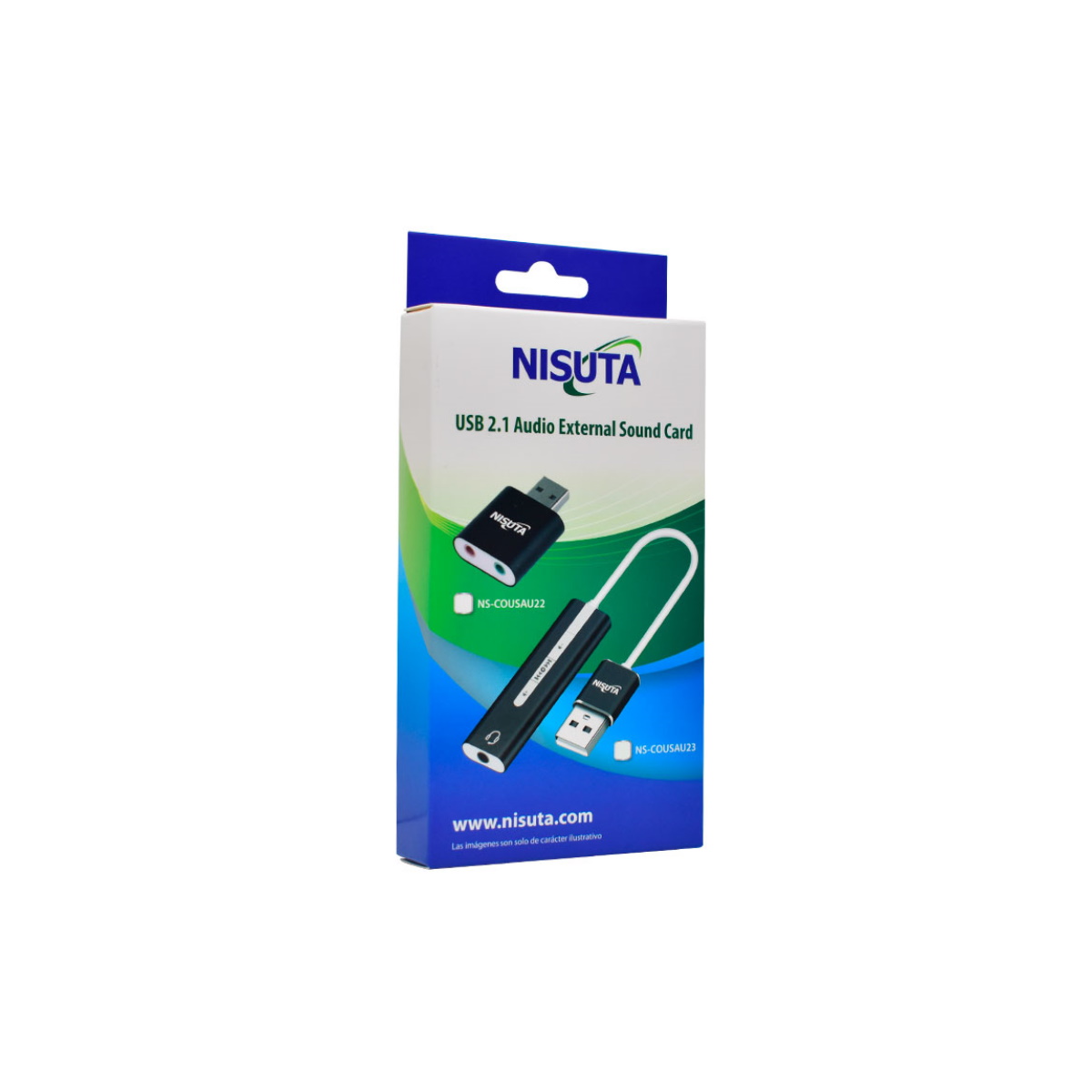 Placa De Sonido USB 2.0 Ns-Cousau22 Nisuta