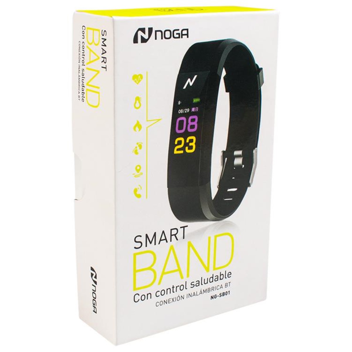 Pulsera Smartwatch Fitness Negra Ng Sb01 Noga