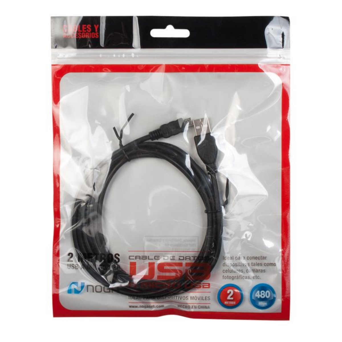 Cable MicroUSB a USB 1.8m 2.0 Noga