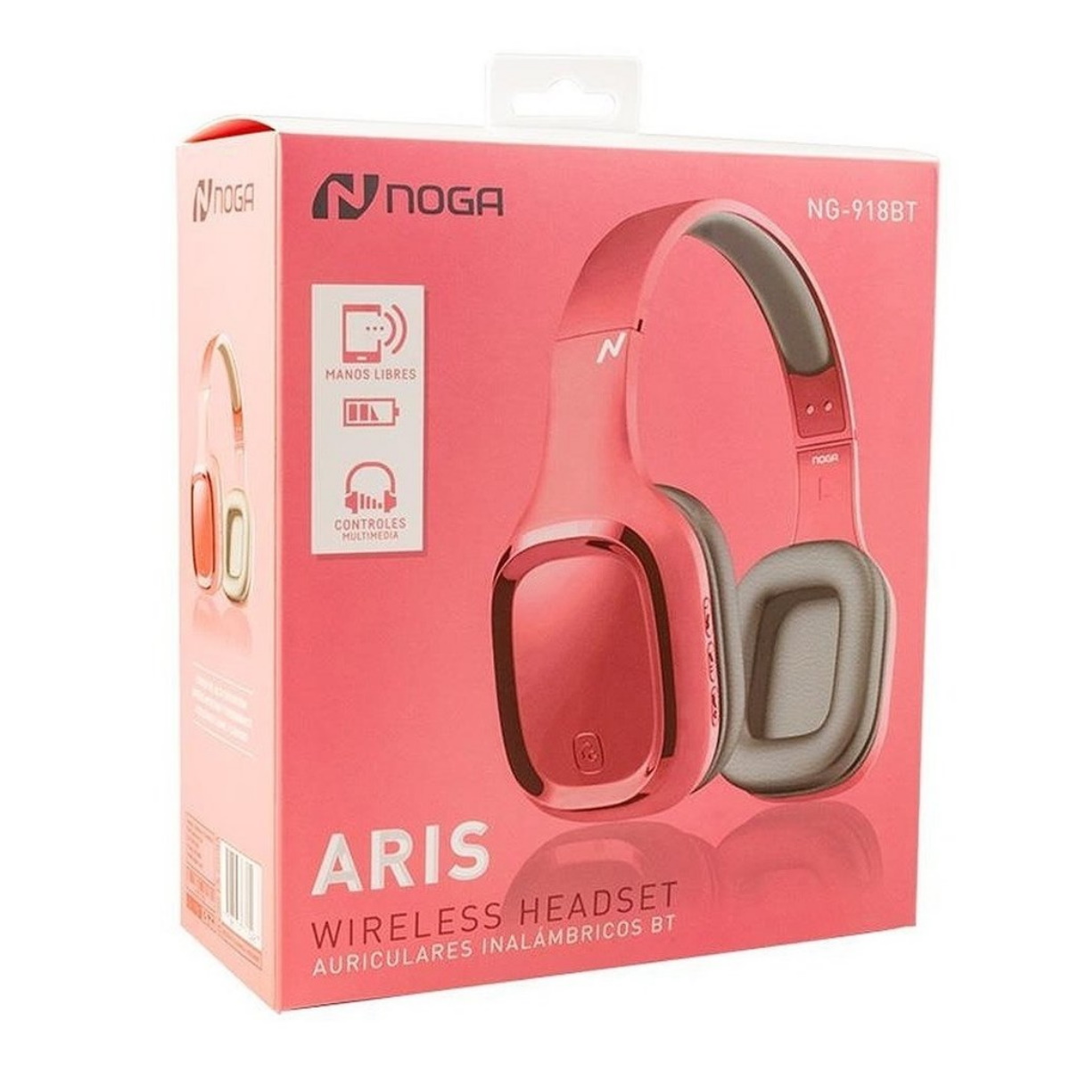 Auriculares Bluetooth Vincha Aris NG-919BT Rosa Noga