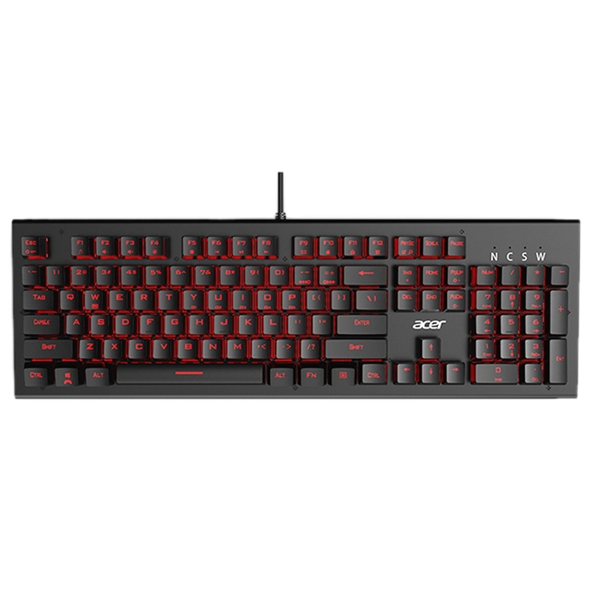Teclado Mecanico Gamer Single Red Color OKB940 Switch Blue Acer