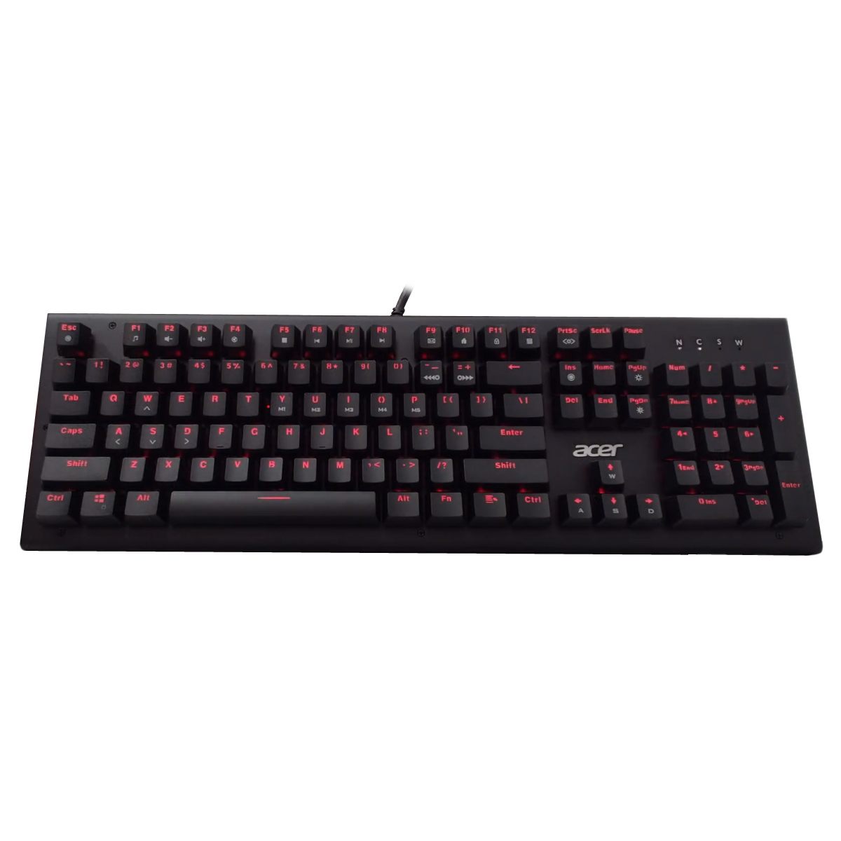 Teclado Mecanico Gamer Single Red Color OKB940 Switch Blue Acer