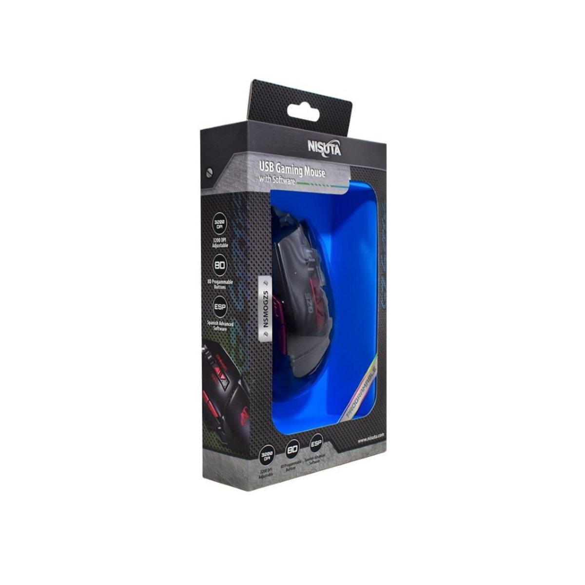 Mouse Gamer Ns-Mogz5 1200-7200 DPI Nisuta