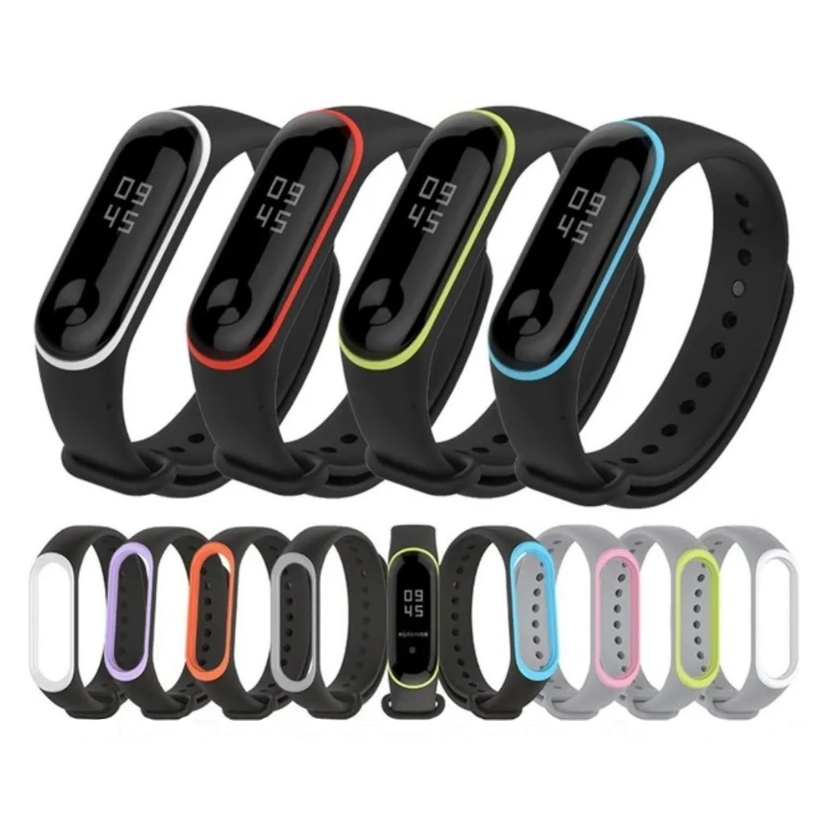 Pulsera Mi Band 3 / 4 Negro Violeta Xiaomi