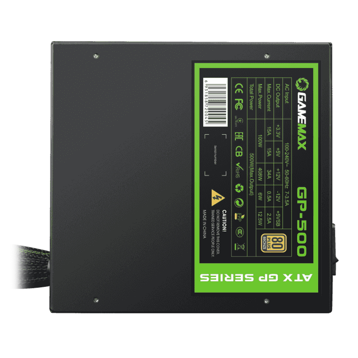 Fuente 500w GP-500 80 Plus Bronze Gamemax