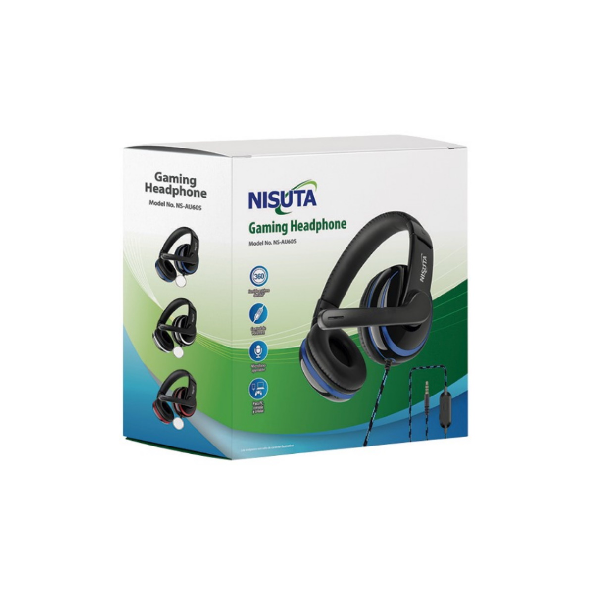 Auriculares Gamer Cable Vincha NS-AU60S PS4 Negro Nisuta