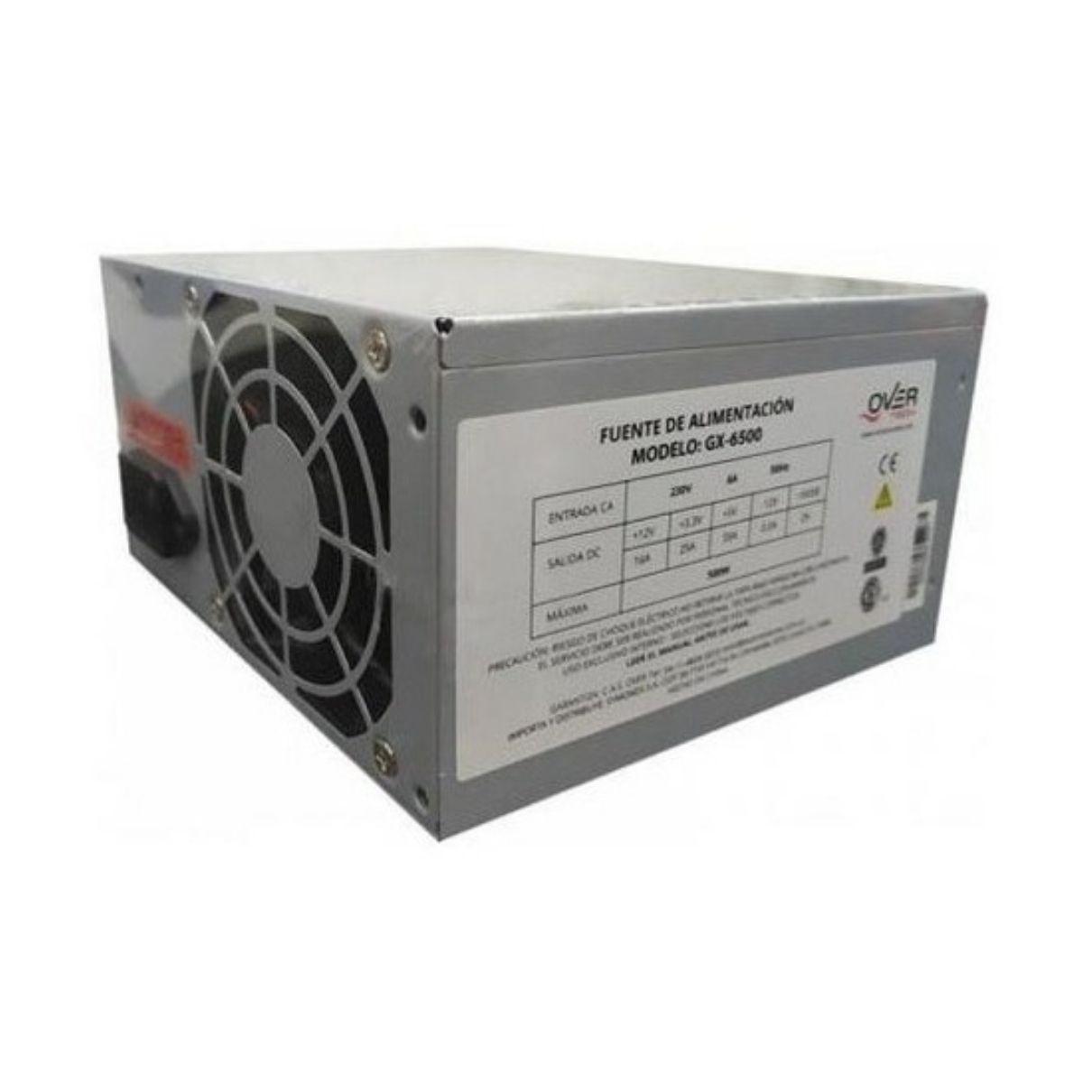 Fuente 500w Gx-6500 OverTech