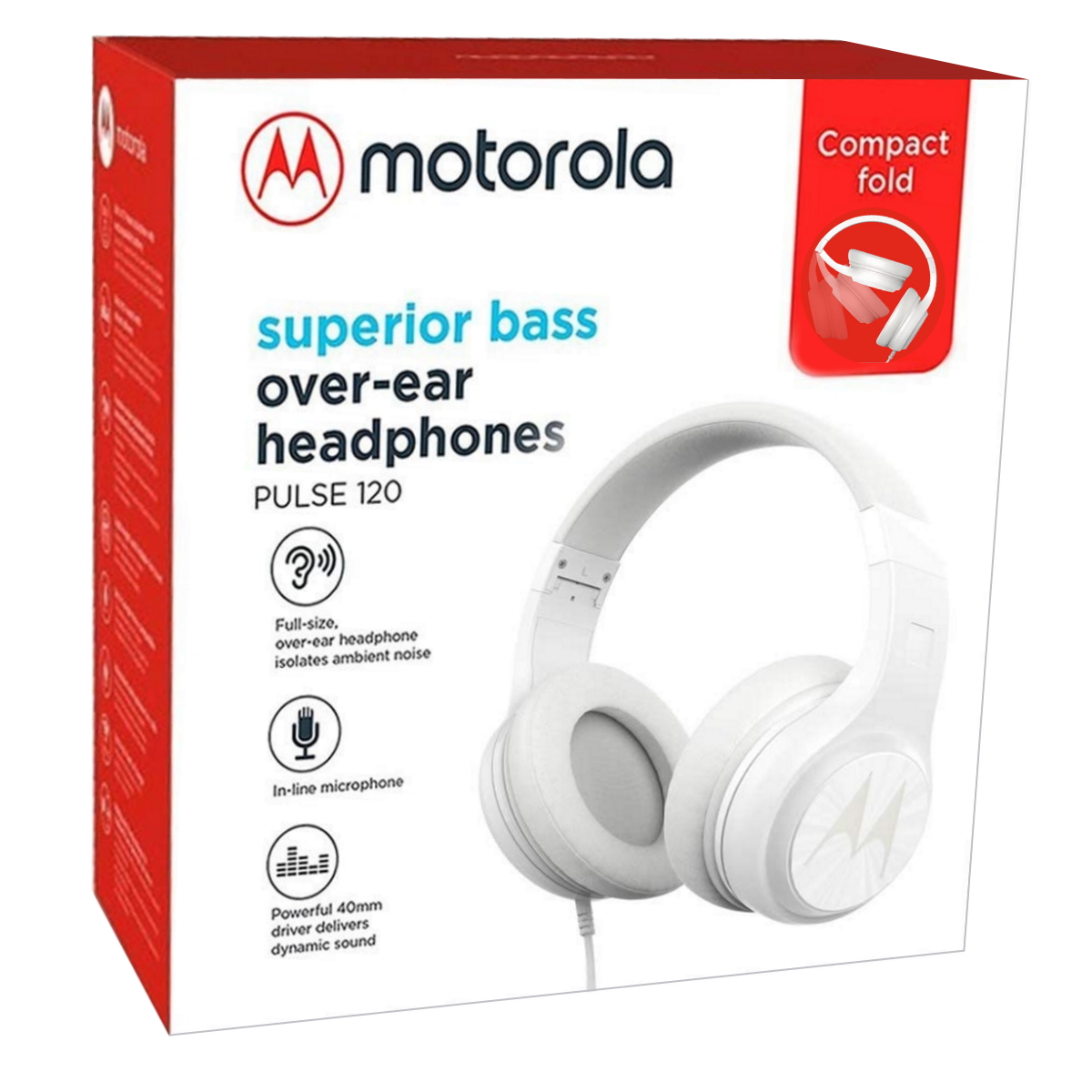 Auriculares Cable Vincha Pulse 120 Blanco Motorola
