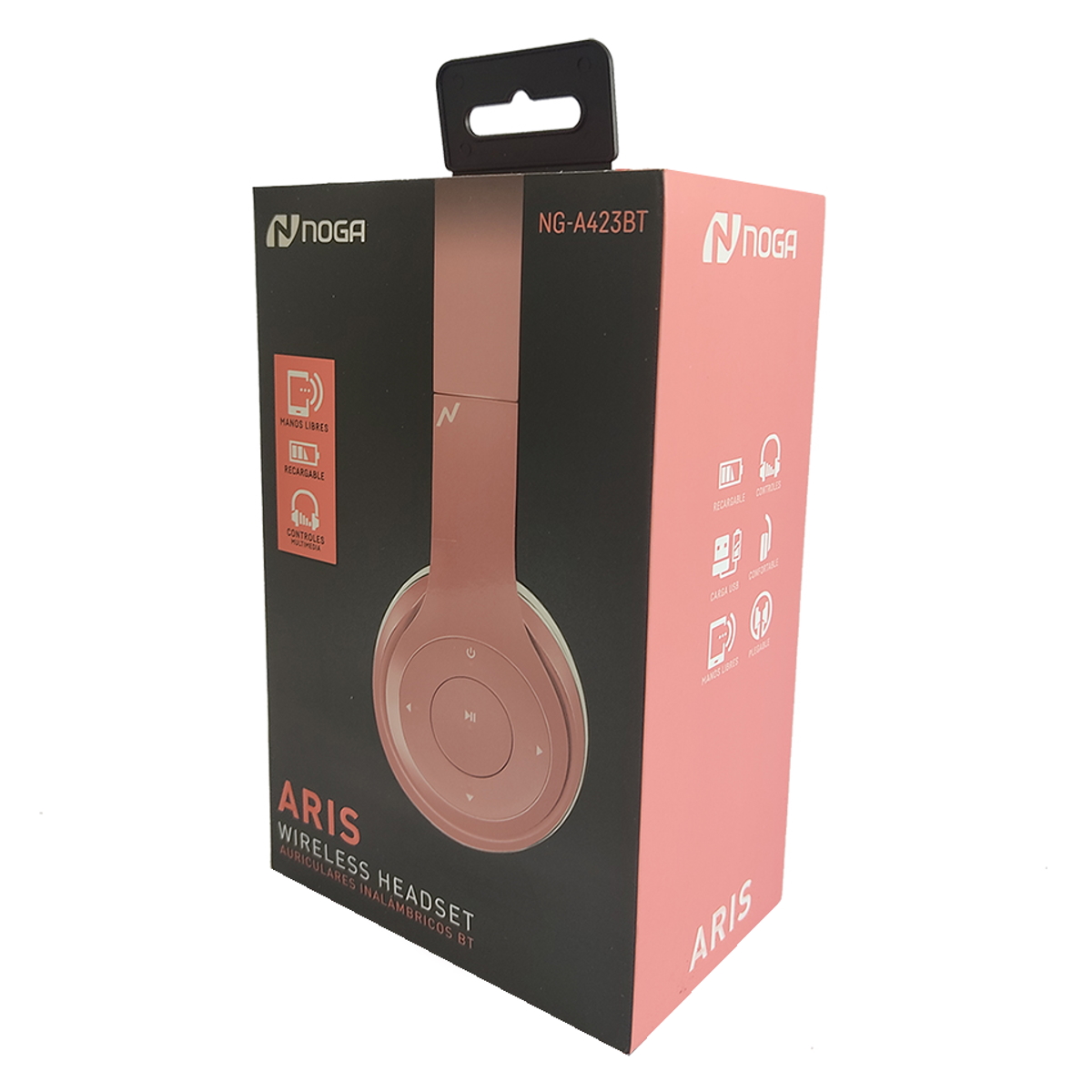 Auriculares Bluetooth Vincha Aris A423BT Rosa Noga
