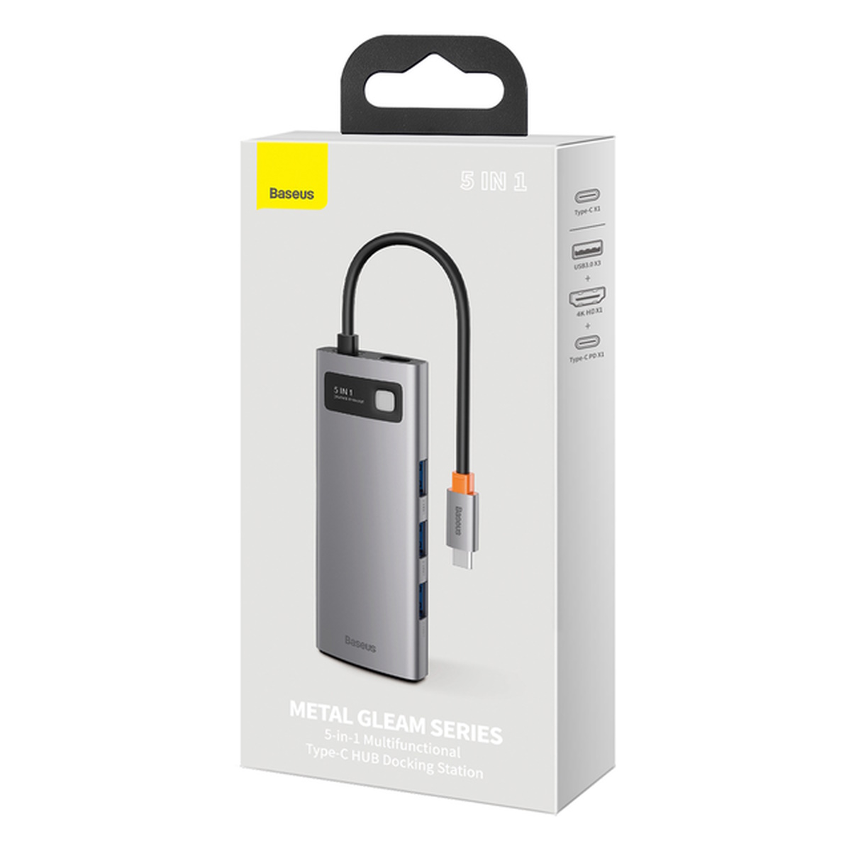 Hub USB C a USB 3.0 + HDMI 5 Puertos BaseUs