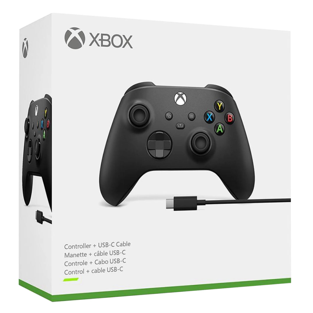 Joystick Xbox One Inalambrico + Cable Negro Microsoft