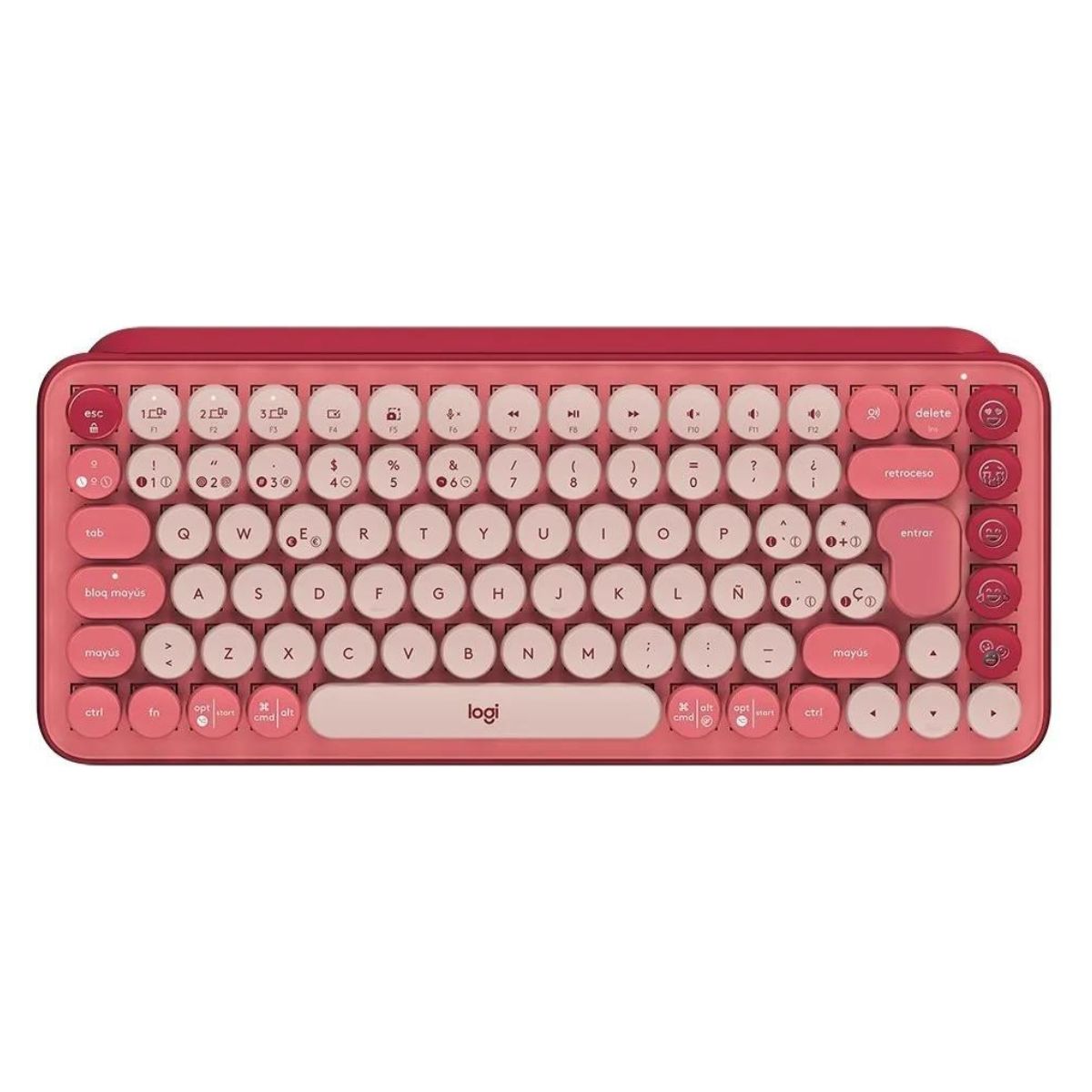 Teclado Mecanico Bluetooth POP Keys Español Heartbreaker Rosa Logitech