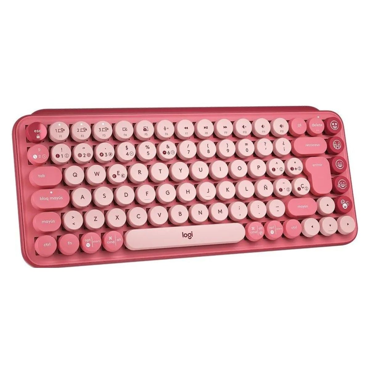 Teclado Mecanico Bluetooth POP Keys Español Heartbreaker Rosa Logitech