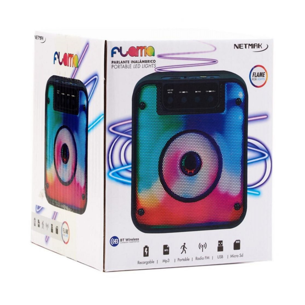 Parlante Bluetooth Flama 10W NM-FLAMA Netmak
