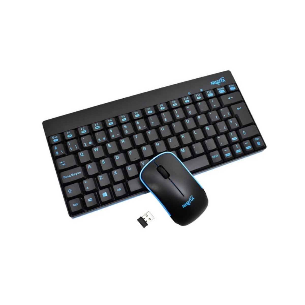 Kit Teclado Mouse Inalambrico Mini Nisuta