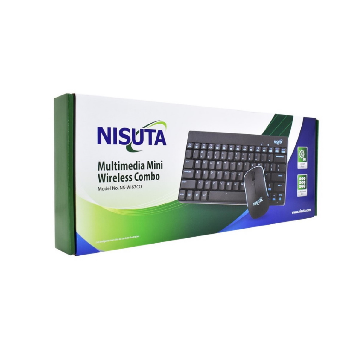 Kit Teclado Mouse Inalambrico Mini Nisuta