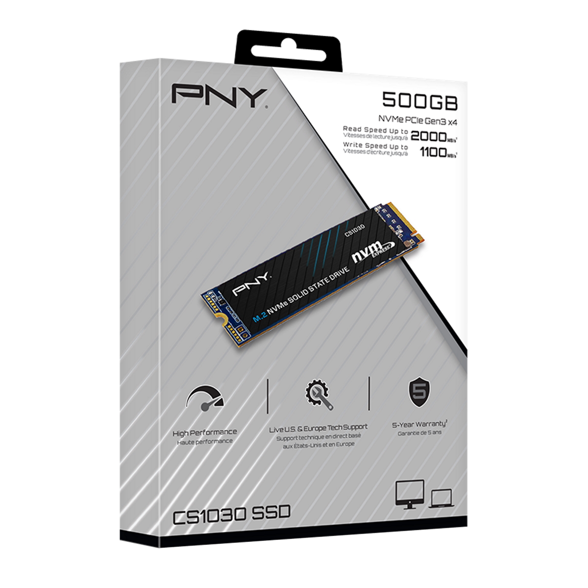 Disco Solido SSD M.2 NVMe 500GB PNY