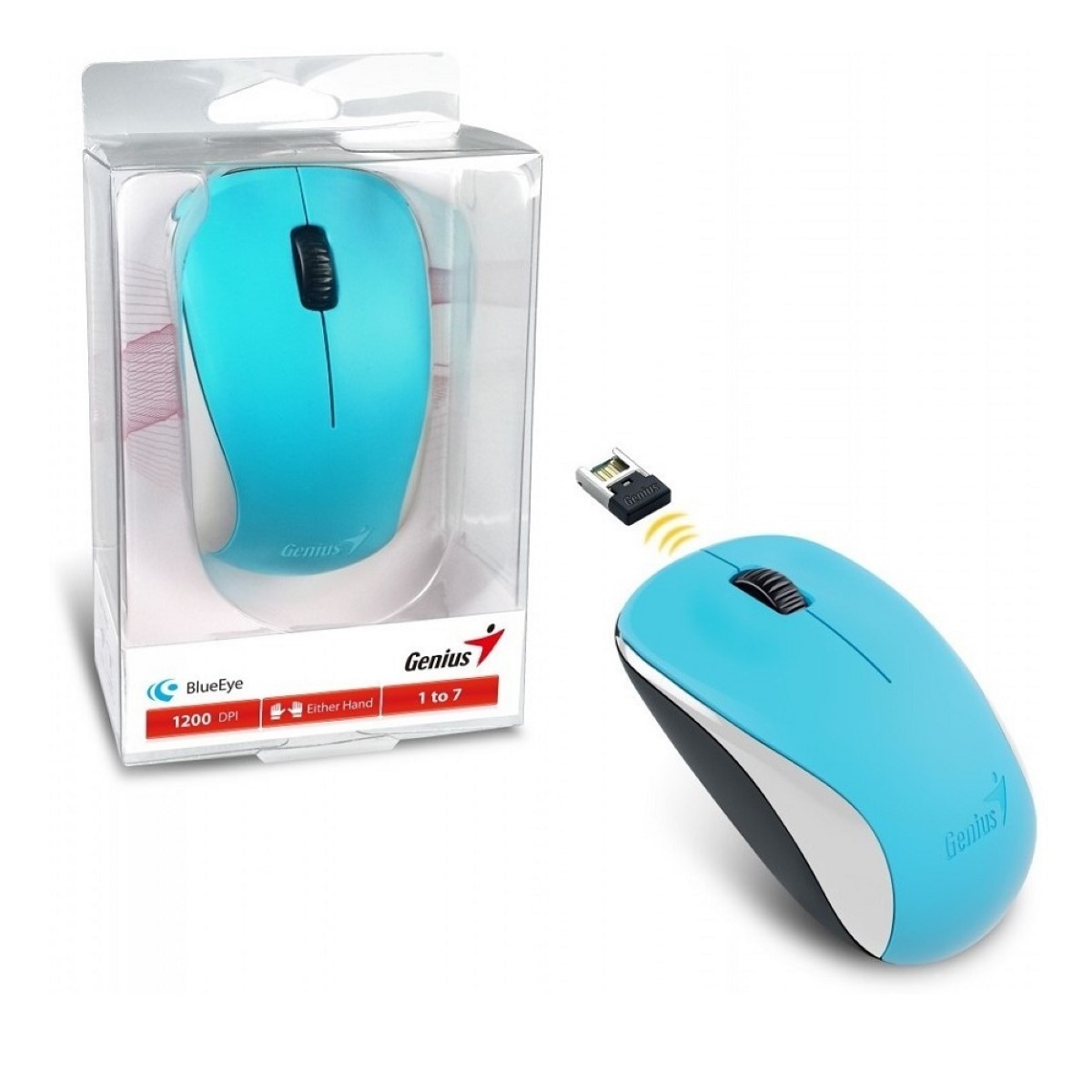 Mouse Inalambrico Nx-7000 1200 Dpi Celeste Genius