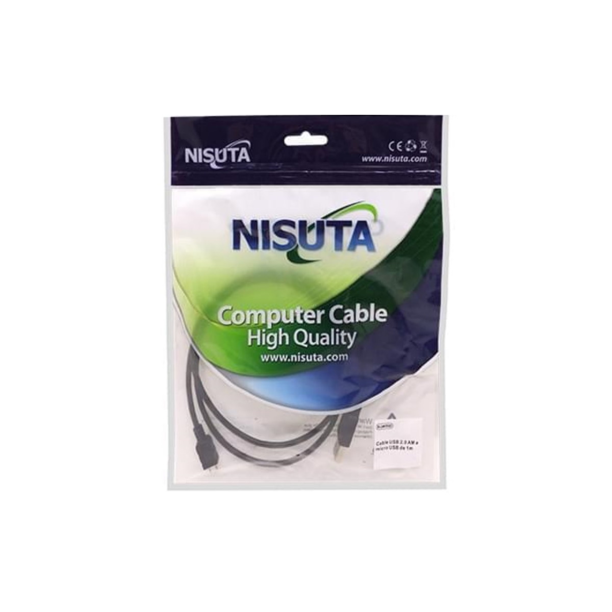 Cable MicroUSB a USB 1m Nisuta