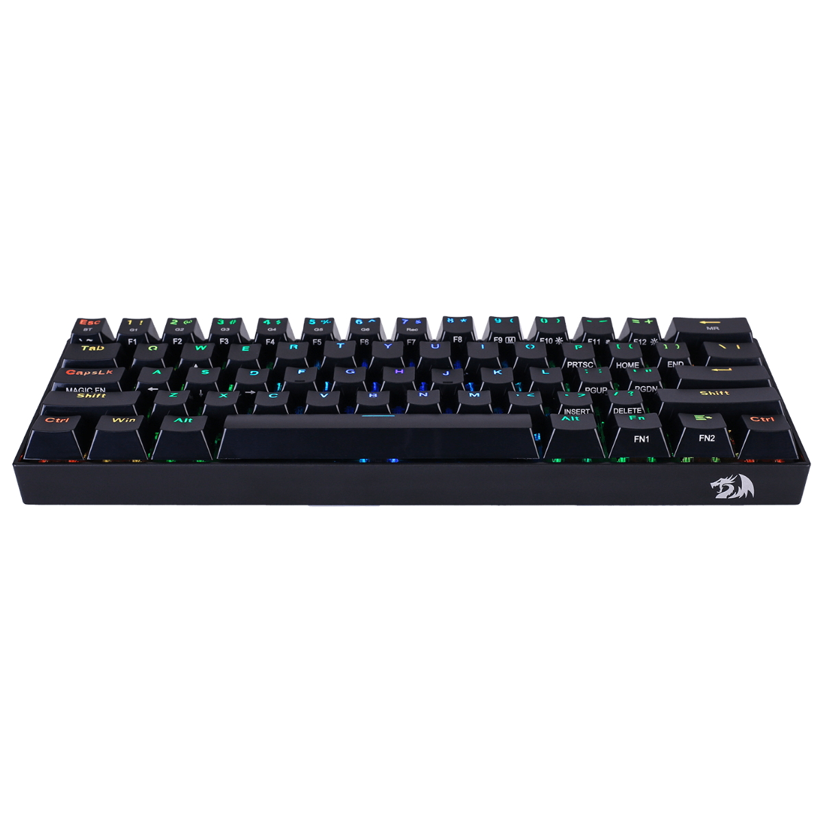 Teclado Mecanico Gamer RGB Draconic Inalámbrico Switch Marron Redragon
