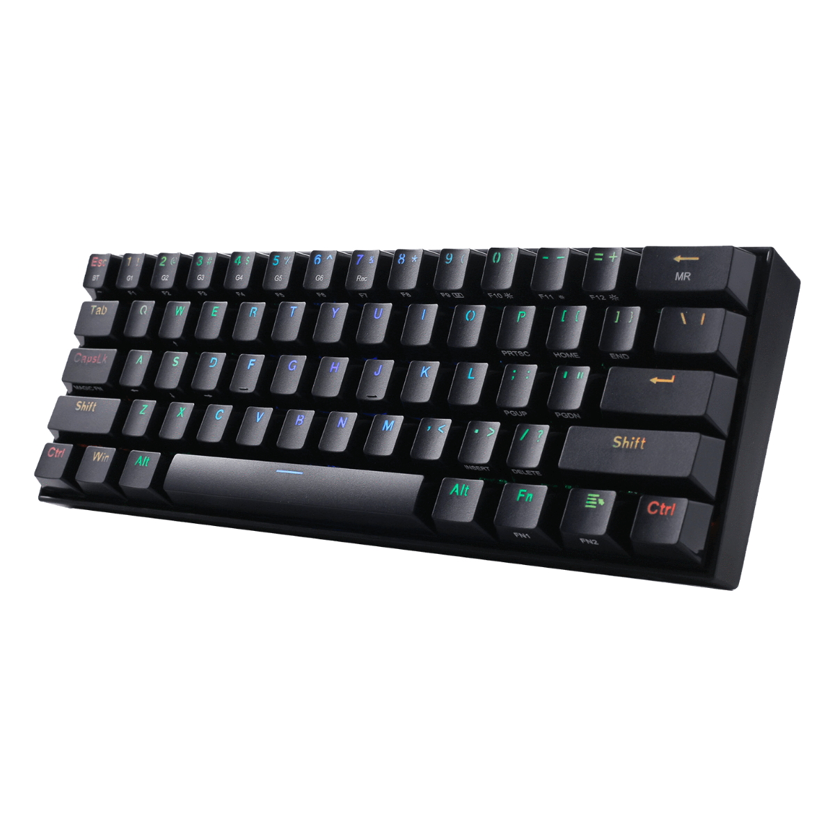 Teclado Mecanico Gamer RGB Draconic Inalámbrico Switch Marron Redragon