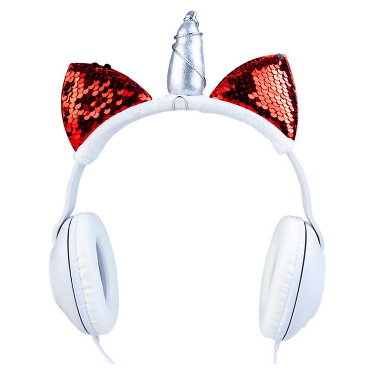 Auriculares Cable Vincha UX-100  Unicornio Rojo Noga