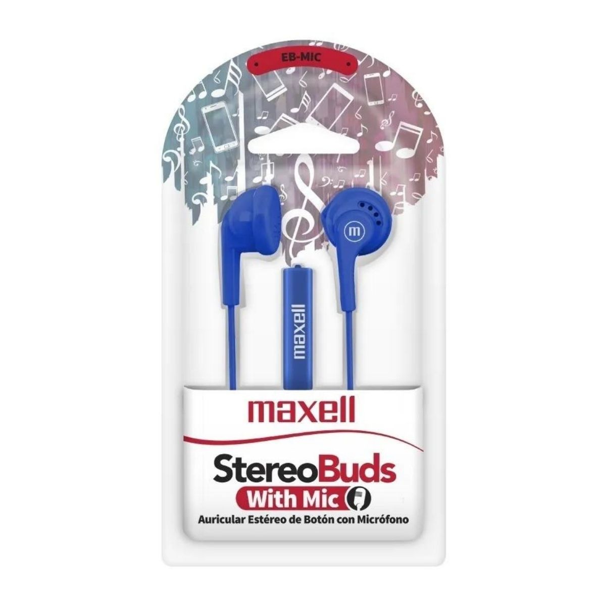 Auriculares In Ear EB95 C/ Microfono Azul Maxell