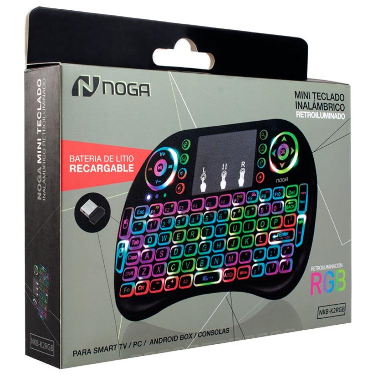 Mini Teclado Inalambrico RGB Noga