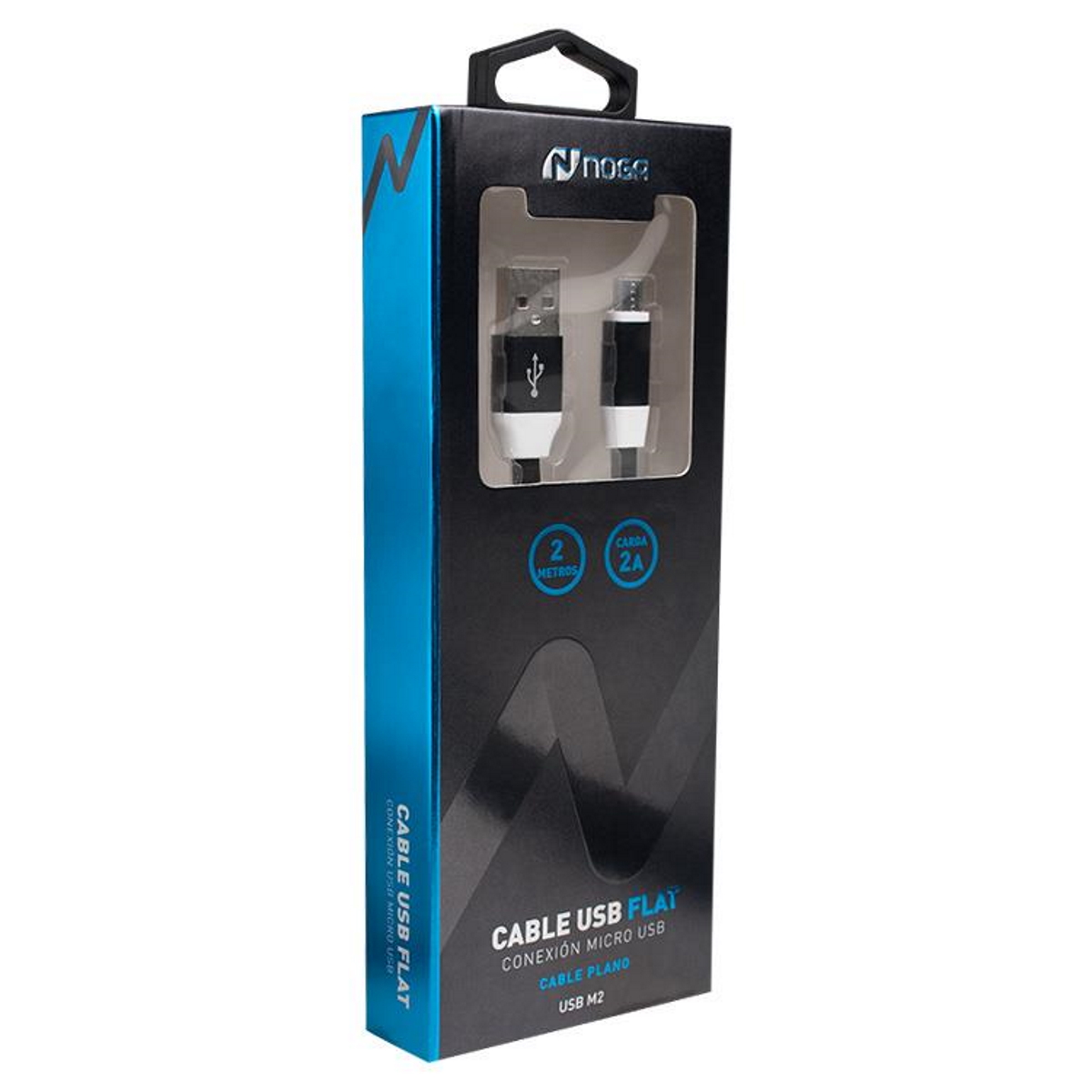 Cable MicroUSB a USB 2m Plano Noga