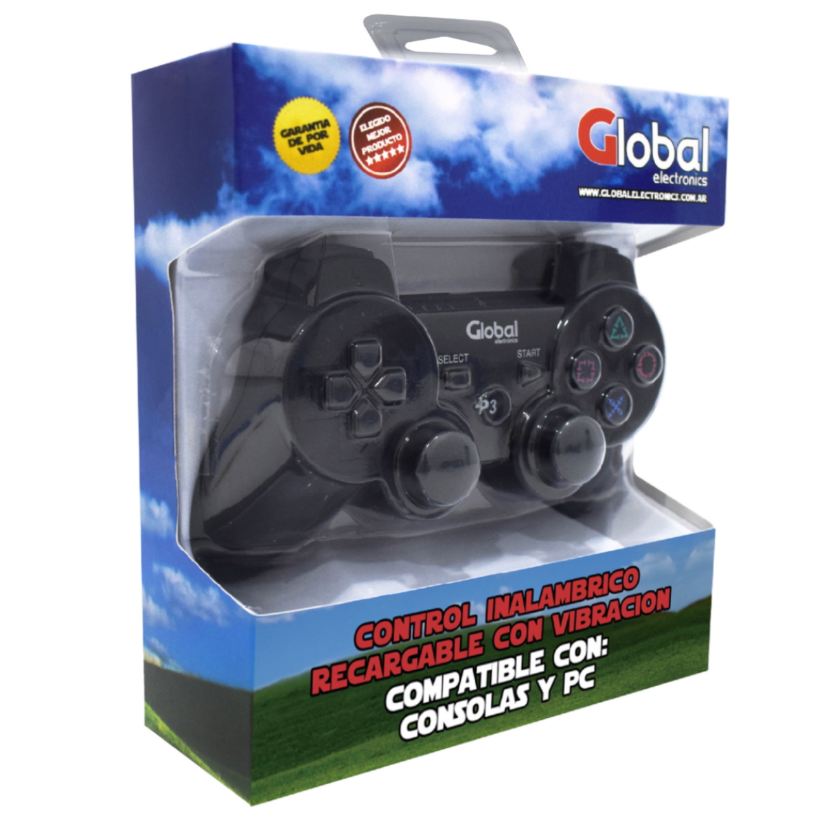 Joystick PS2 PS3 PC 360 inalámbrico Global