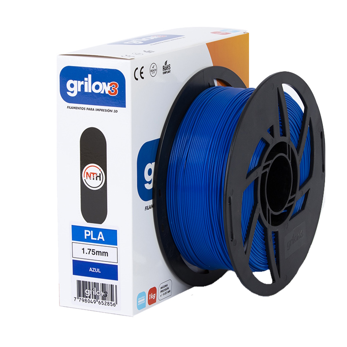 Filamento Pla Azul 1.75mm 1Kg Grilon3