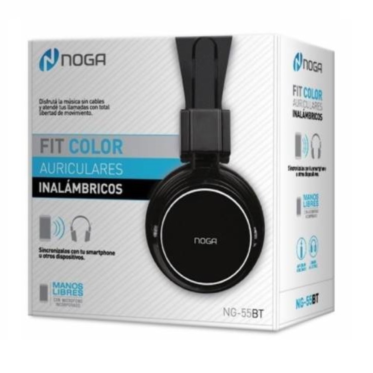 Auriculares Bluetooth Fit NG-55BT Negros Noga