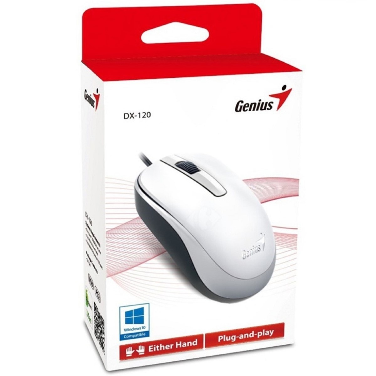 Mouse Usb Dx-120 1000 Dpi White Genius