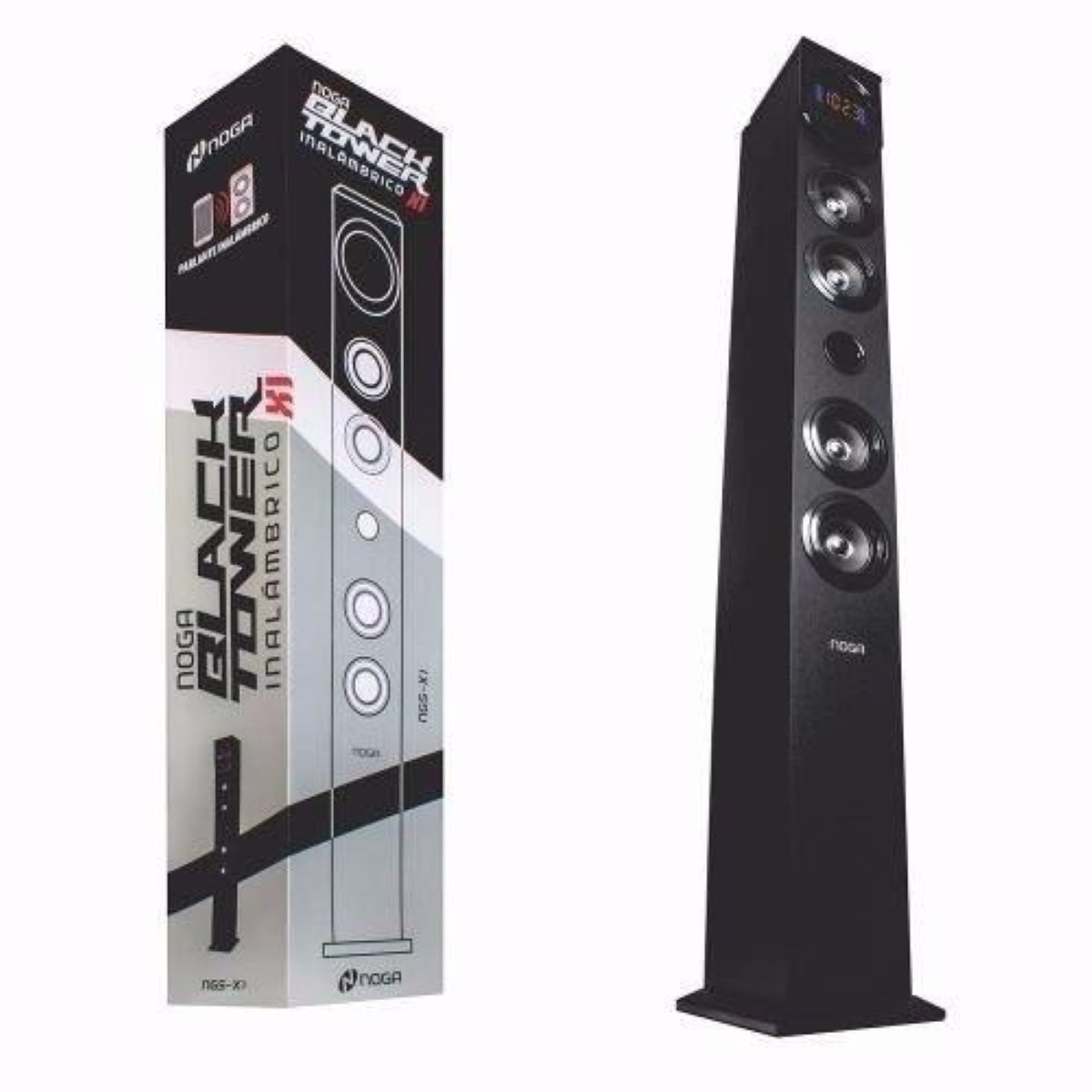 Parlante Bluetooth Torre Black Tower Ngs-X1 Noga