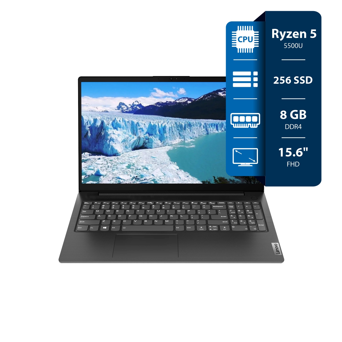 Notebook Lenovo V15 - Ryzen 5 5500U - 8GB - 256SSD - 15.6