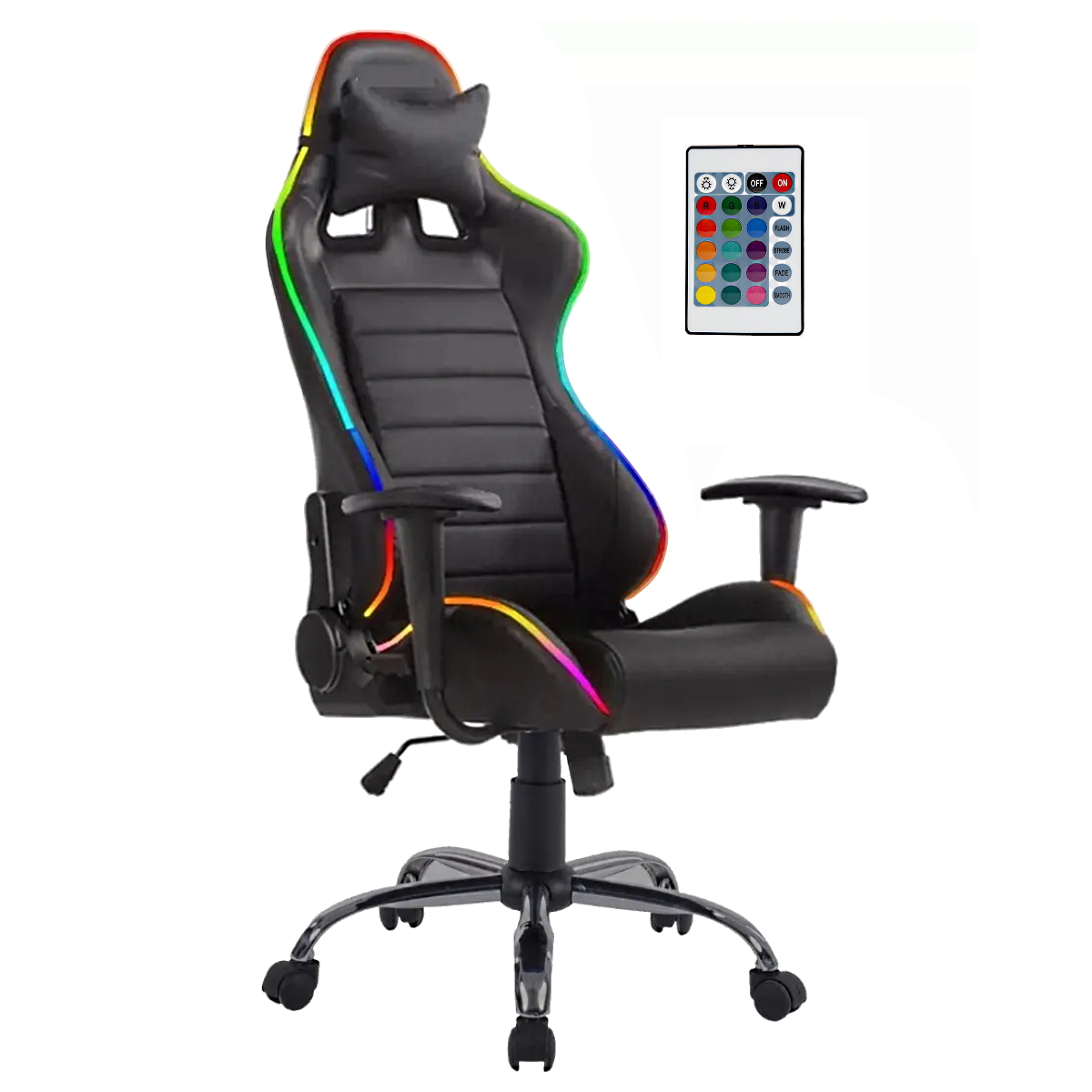 Silla Gamer RTC Instto Negra RGB IN7009