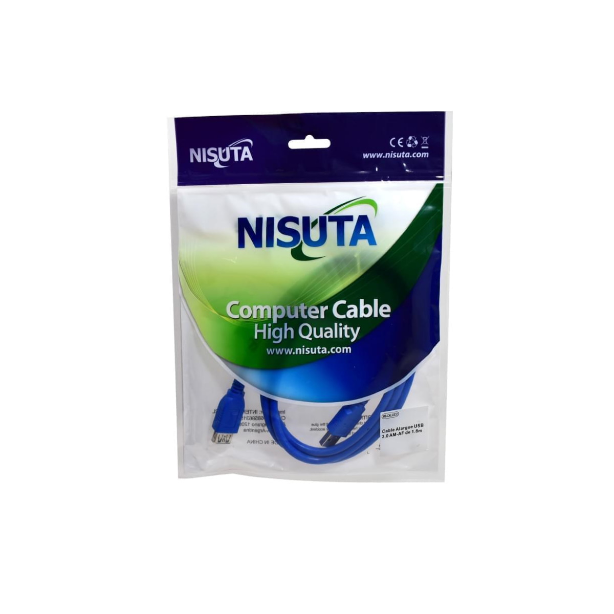 Cable Alargue USB 1.8m 3.0 Nisuta