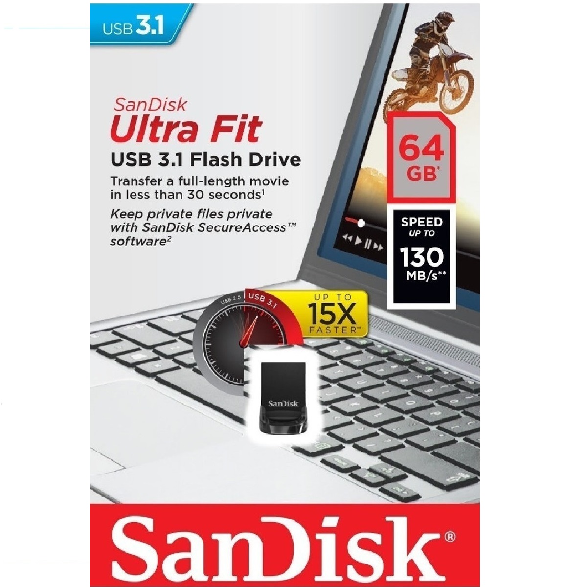 Pendrive 64gb Ultra Fit Sandisk