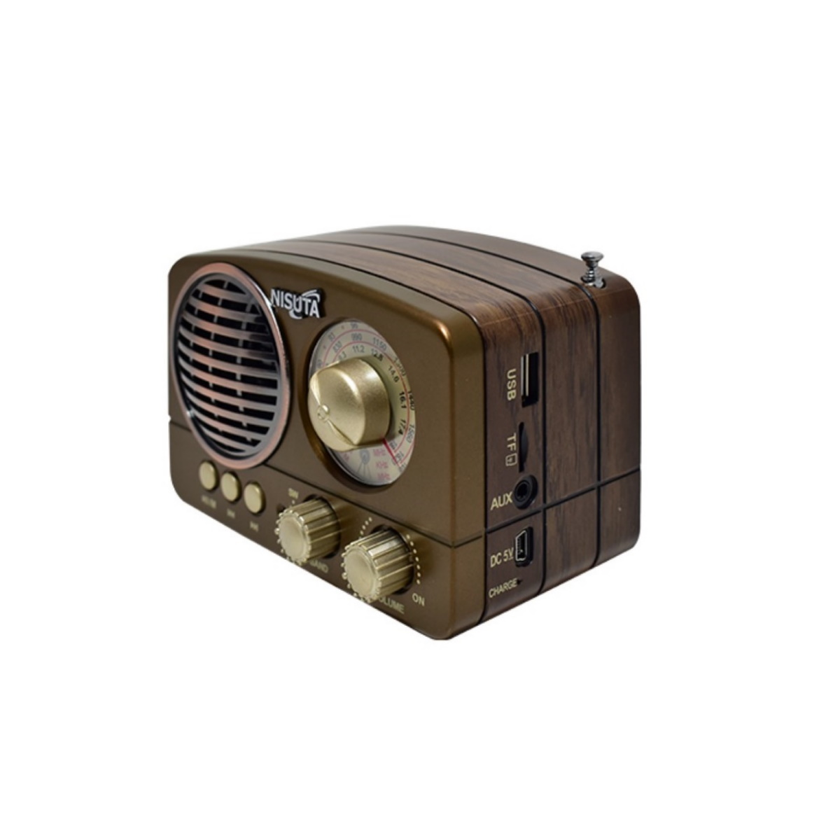 Parlante Bluetooth Radio Vintage Ns-rv14 Nisuta