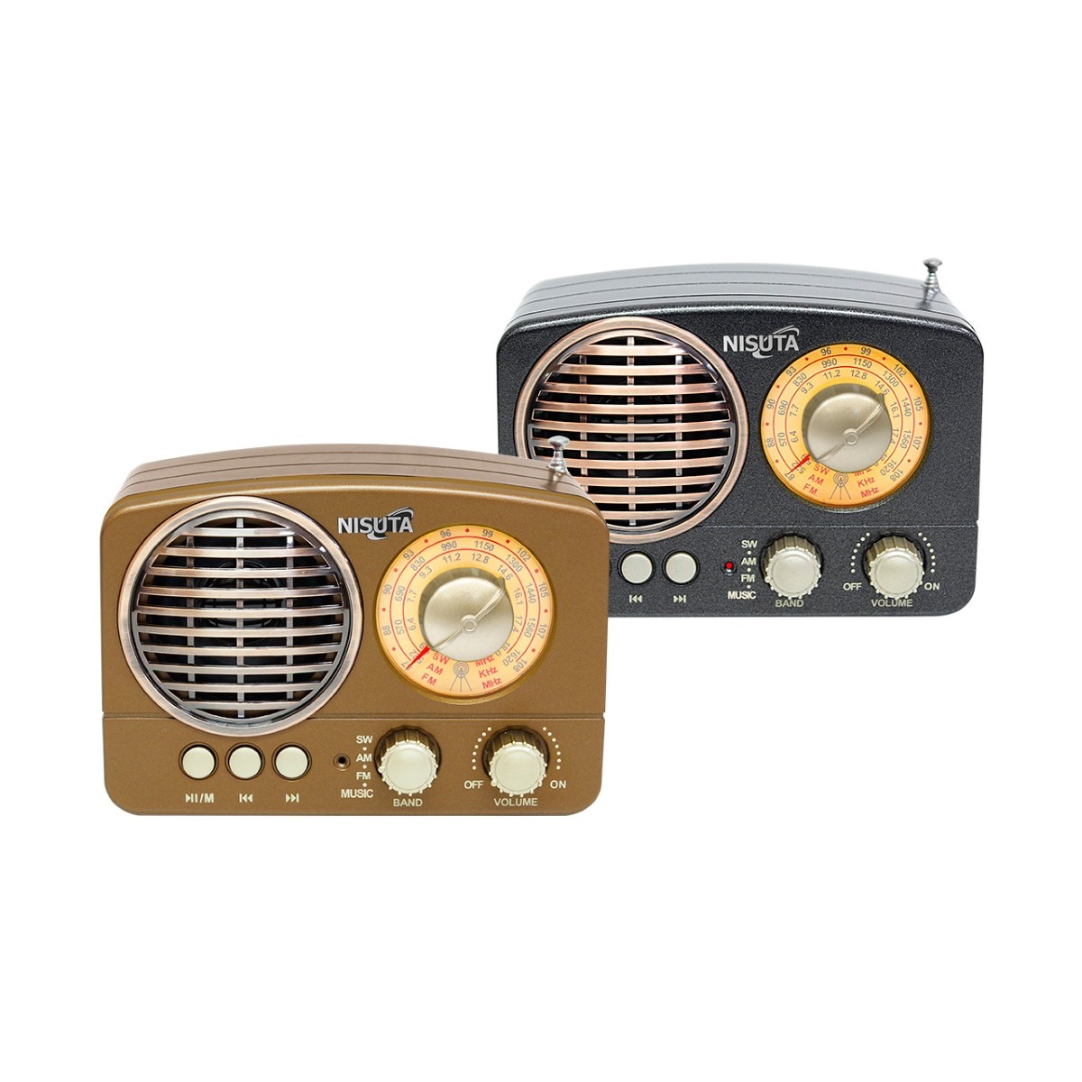 Parlante Bluetooth Radio Vintage Ns-rv14 Nisuta