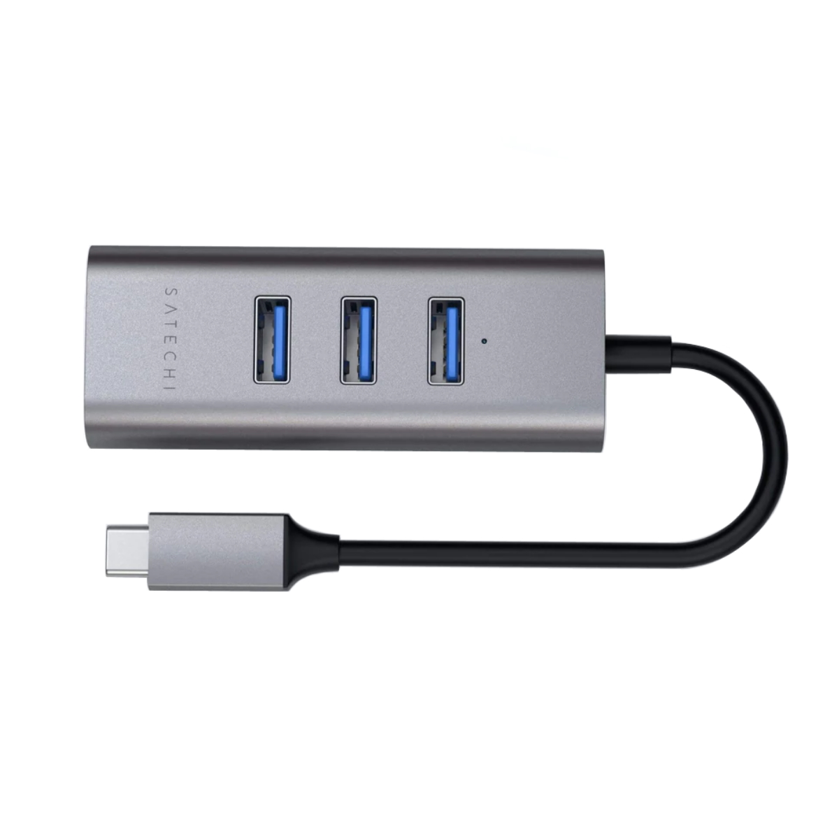 Hub USB C / USB 2.0 x3 - Red RJ45 Gris Satechi